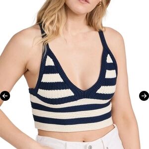 Striped Crochet Bralette Top